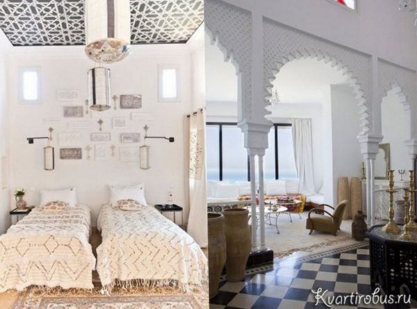 Марокканский стиль интерьера. Спальня и гостиная в марокканском стиле. Рекомендации по дизайну интерьера.