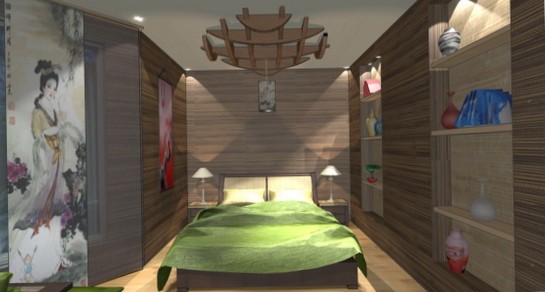 Проект спальни в японском стиле