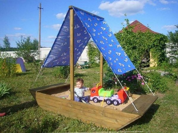 Детский корабль с песочницей своими руками