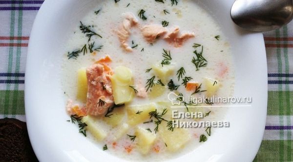 Как приготовить рыбный суп из семги - фото-рецепт финской ухи со сливками