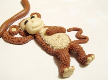 Как сделать обезьянку из полимерной глины