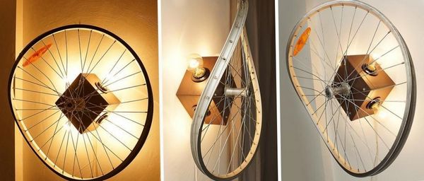 Как сделать оригинальный светильник из велосипедного колеса