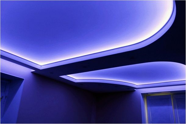 Как сделать потолок с неоновой подсветкой