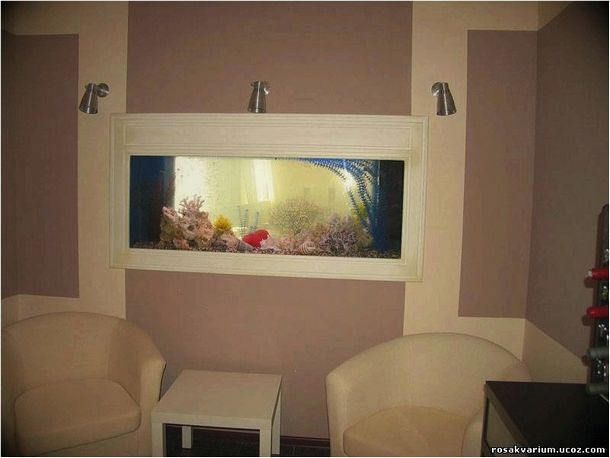 Как встроить аквариум в стену