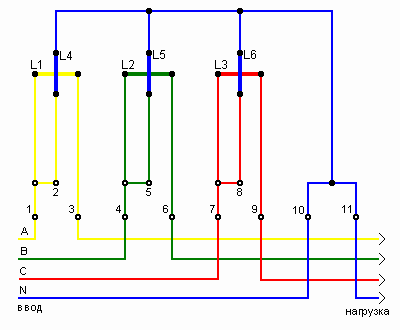 Как подключить трехфазный счетчик
