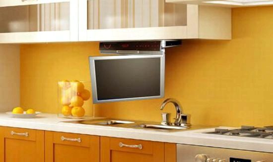 Как разместить телевизор на кухне